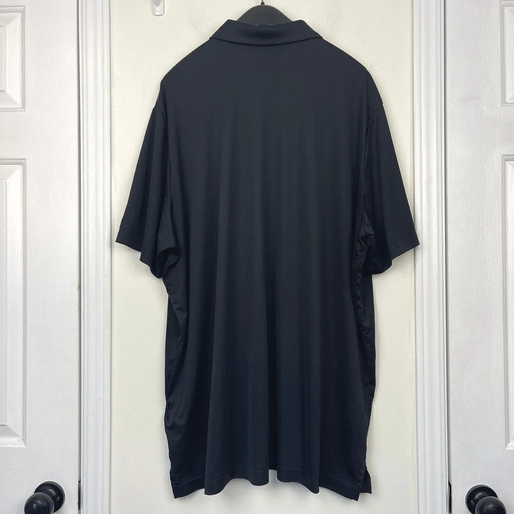 (Lot of 2) Adidas 3-Stripe Golf Polo Shirt Mens 4XL‎ Climalite Black Performance